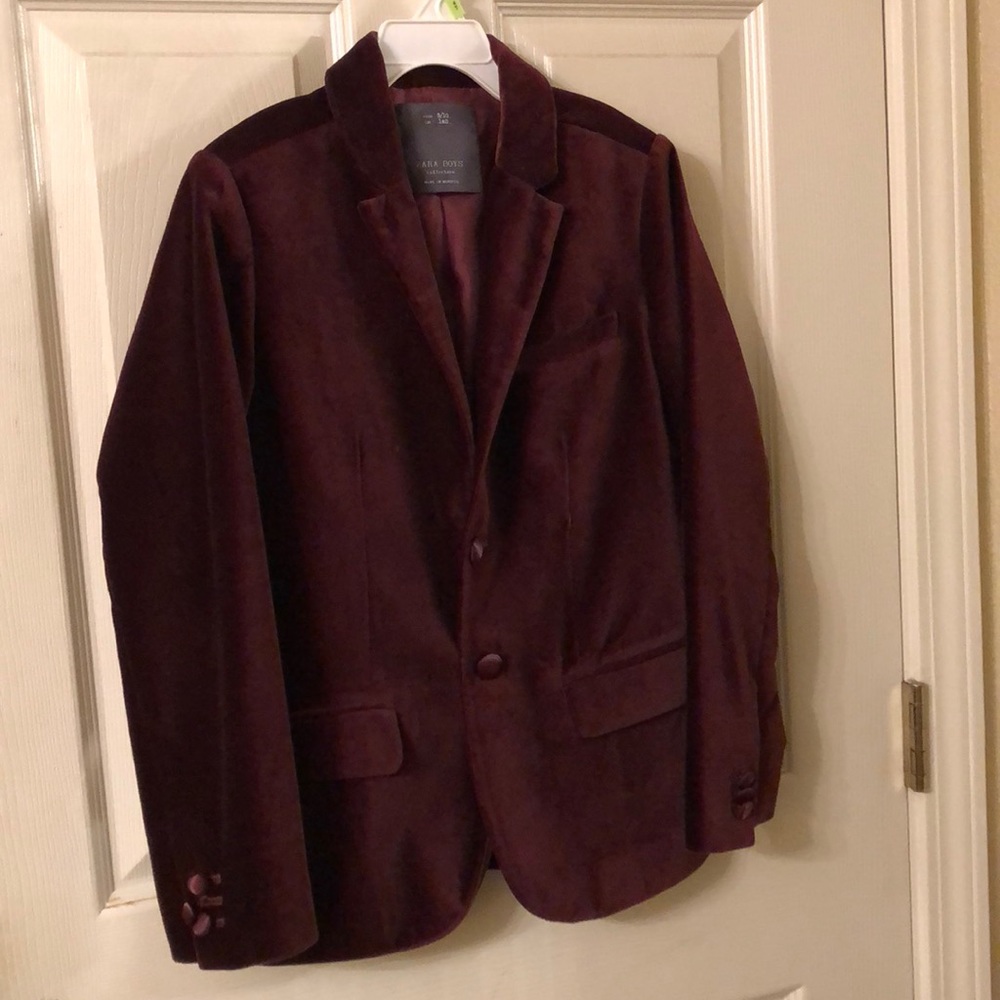 Zara boys collection velvet blazer
